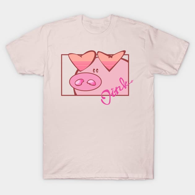 Oink pink T-Shirt by Karabin